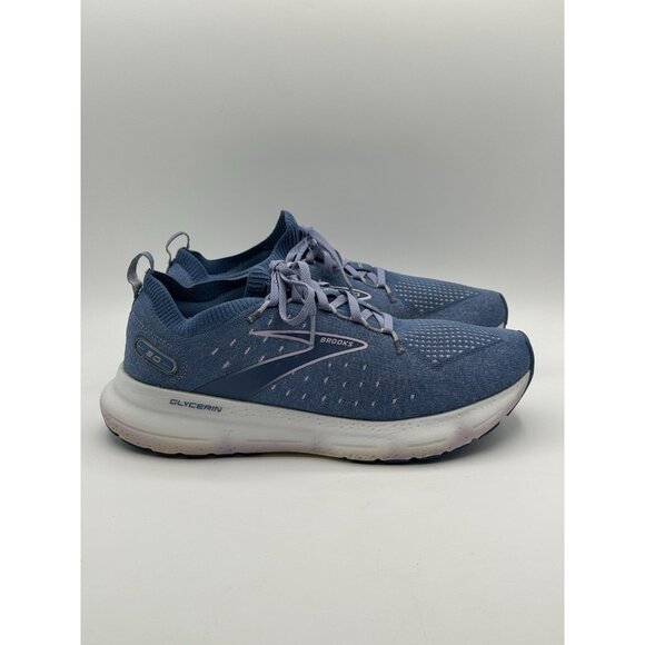 Brooks Shoes - Brooks Glycerin 20 Athletic Running Shoes Womens Blue Low Top Lace Up Size 11.5
